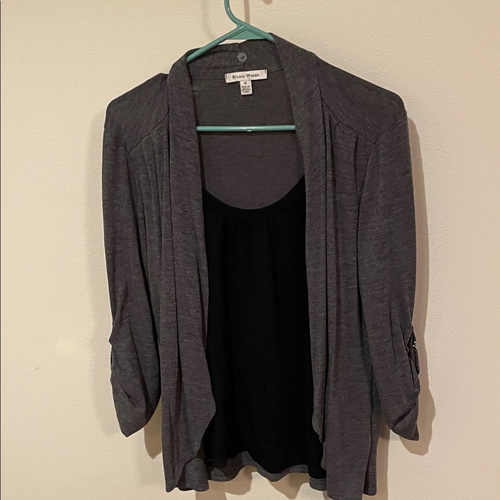 Studio Works Charcoal Gray Women's Cardigan